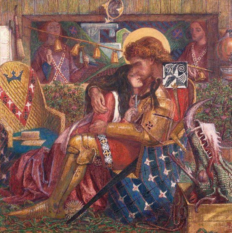 The Weding of St George and the Princess Sabra (mk28), Dante Gabriel Rossetti